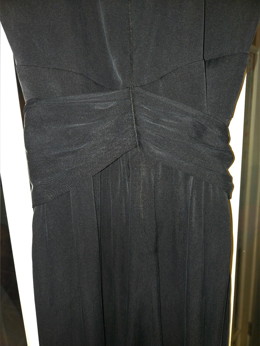 CATHERINE MALANDRINO FAVORITES Black Sleeveless Silk Jumpsuit Size 6 - Picture 3 of 8